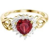 Firetti Fingerring Schmuck Geschenk Gold 333 Damenring Goldring Edelstein Farbstein, mit Granat, Zirkonia (synth)