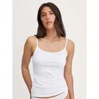 CALIDA Spaghettitop Essential Cotton tiefer Ausschnitt, Single Jersey Qualität, schmale Träger, weich