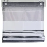 Kutti Raffrollo Jamaica, mit Hakenaufhängung, ohne Bohren, freihängend, halbtransparent, Polyester, gewebt, Streifen, mit Edelstahlhaken