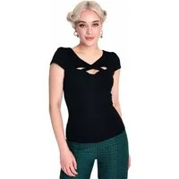 Voodoo Vixen Shirttop Criss Cross Vintage Classic Retro Oberteil