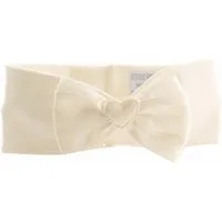 La Bortini Stirnband Stirnband für Baby und Kinder ab 0Mon Kopfband in Weiß für Taufe, Fest (1 Stück, Kopfschmuck für Mädchen, Neugeborene, Kinder) elastisch, weich, weiß mit Schleife und Herzchen