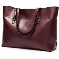 AURIVION Tragetasche Damen Laptoptasche aus PU Leder, große Shopper Tasche (Set, 1-tlg., Business Tote Bag Damen für Arbeit, Reise & Schule), Wasserdichte Schultertasche mit Reißverschluss für Büro