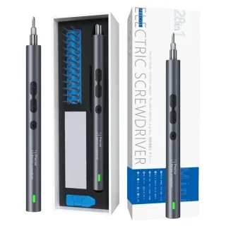 28pcs Rechargeable Electric Screwdriver Set Mini Precision Tool High Torque Magnetic Motor LED Lights Aluminum Shell Typ