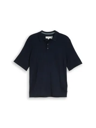 Tom Tailor - Strickpullover mit Polokragen sky captain blue - Gr. - L