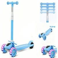 ibettertec Dreiradscooter Scooter Kinderroller Tretroller LED-Räder bis 40 kg