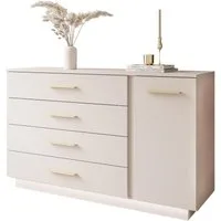 Lookway Kommode LINA KASCHMIR II 1D4S mit LED Beleuchtung, Breite 138 cm