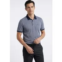 OLYMP Poloshirt Casual Two-Tone Piqué, Seitenschlitzen im Saum