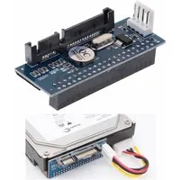 Bolwins F40 3.5 HDD IDE / PATA auf SATA Kartenadapter für IDE 40Pin Festplatte Computer-Adapter SATA 7+15 Pin Stecker, Molex 4 Pin Stecker zu IDE 40 Pin Buchse, 0 cm, IDE zu SATA Signalumwandlung, Plug & Play, integrierter Chip