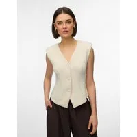 Vero Moda Jerseyweste VMSCARLET SL FITTED TOP JRS EXP Materialmix mit Stretch, regular fit