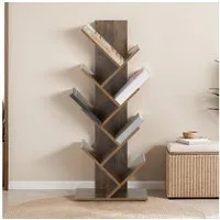 IDIMEX Bücherregal JULES, Design Regal freistehend mit 7 Ablagen Braun
