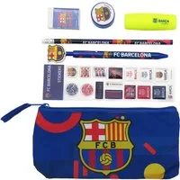 FC Barcelona Federmäppchen - Schreibset mit Federmäppchen, Stift, Bleistift und Aufklebern, (1-tlg)