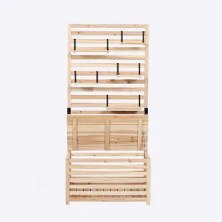 Home Deluxe Sichtschutz-Bank, Braun, Holz, 80x171x40 cm, Gartenmöbel, Gartenbänke