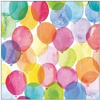 Ambiente Luxury Paper Products Papierserviette, Servietten Papier 33x33cm 3-lagig mit buntem Luftballon Motiv 20 Stk.