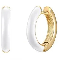Yokoamii Paar Creolen Set: Y27 (2-tlg), Creolen gelbgold weiß