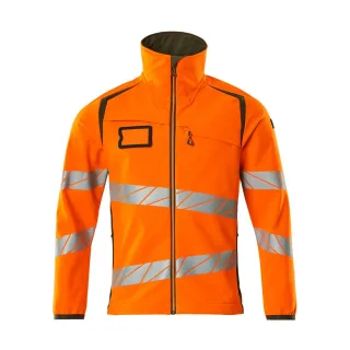 MASCOT Herren Softshell Jacke ACCELERATE SAFE Hi-vis Orange / Moosgrün S - 19002-143-1433-S