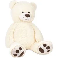BRUBAKER Kuscheltier XXL Teddybär 100 cm groß - Weiß (1-St), großer Teddy Bär, Stofftier Plüschtier