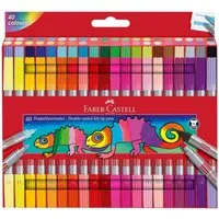 Faber-Castell Filzstift Faber-Castell Doppelfasrermaler - 40er Etui