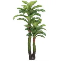 Kunstpalme Künstliche Kunstpalme Palme künstlich Königspalme Kunstpflanze 140 cm Königspalme, Decovego, Höhe 140 cm
