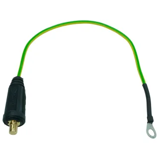 Dönges Geräteanschlusskabel Dinse-System, 40 cm x 6 mm² , Länge x Ø:40 cm x 6 mm², Eingang:1 x Kabelschuh M8, Ausgang:1 x Stecker (Dinse)