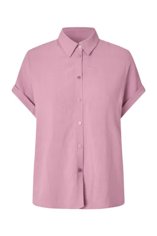 samsøe & samsøe - Kurzarm-Hemdbluse - Samajana pink - Gr. - S