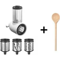 KitchenAid Küchenmaschine KitchenAid Gemüseschneider 5KSMVSA + gratis Holzlöffel