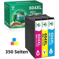 Greensky 3er Multipack für Epson 604 604XL Tintenpatrone (WF-2910DWF WF-2930DWF WF-2935DWF WF-2950DWF, XP-2200 XP-2205 XP-3200 XP-3205 XP-4200 XP-4205)