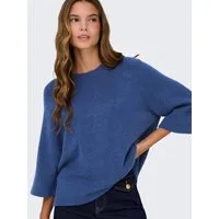 ONLY Strickpullover ONLSIMONI 3/4 PULLOVER KNT NOOS Materialmix, regular fit