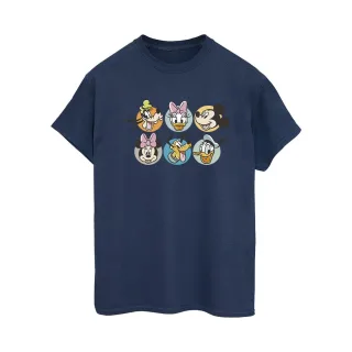 Disney - "Mickey Mouse And Friends Faces" T-Shirt für Damen (Marineblau)