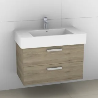 Artiqua 411 Waschtischunterschrank für Vero 032985 Sanremo Eiche quer NB, 411-WU2L-D06-7145-428 411-WU2L-D06-7145-428