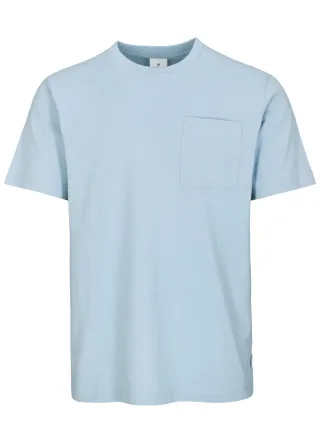 BASEFIELD - Rundhals T-Shirt 1/2 Arm steel blue - Gr. - XL