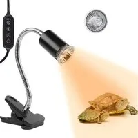 AFKSMILE Infrarotlampe Schildkröte Wärmelampe UVA UVB 25W/50W/75W E27 für Reptilien & Eidechs