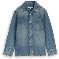 TOM TAILOR Langarmhemd Blusen & Shirts Regular Fit Jeanshemd mit Baumwolle