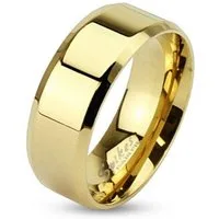 BUNGSA Fingerring 70 (22.3) Ring abgerundete Kanten Gold aus Edelstahl Unisex (Ring, 1-tlg), Damen Herren