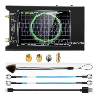 LiteVNA NanoVNA 64 50kHz-6.3GHz Vector Network Analyzer 4" Screen S Parameters HF VHF UHF SWR Phase Delay MicroSD Slot