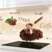 Rodnik Küchenrückwand Coffee, monolithische ABS-Platte mit Direktdruck, formstabil und langlebig