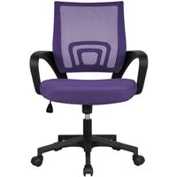 Yaheetech Bürostuhl Höhenverstellbarer Drehstuhl mit Schaukelfunktion, ergonomischer Schreibtischstuhl Arbeitsstuhl mit Netzrückenlehne