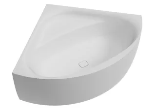 Hoesch Badewanne iSensi Eck 1500x1500 Monolith mit Überlaufschlitz und Klick-Klack Siphon 3827.010