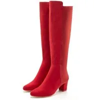 LASCANA Stiefelette, Langer Stiefel, Stiefel mit Stretcheinsatz und Langschaft VEGAN