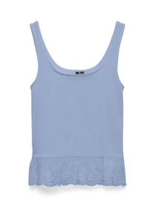 VERO MODA - VMJANNI SINGLET SHORT TOP JRS GA Brunnera Blue - Gr. - S