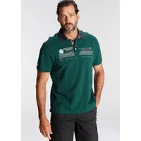 Man's World Poloshirt Kurzarm, mit Print, Stickerei und Badge, Polokragen