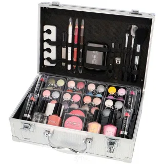 Schminkkoffer Set Alu Profi-Qualit?t mit French Manicure 58 teilig Vegan
