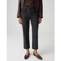 OPUS Relax-fit-Jeans LISSIE CITY aus nachhaltigem BCI Cotton Mix Tapered Fit, Cropped, leichte Used-Effekte
