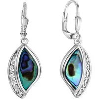 Vivance Paar Ohrhänger 925-Sterling Silber rhodiniert Abalone