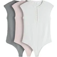 The Set Body The Set Henley-Bodysuits, 3er-Pack (3-tlg)