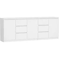 Raumhirsch Furniture Kommode Sideboard 200 cm breit (Maße 40 x 200 x 75 cm, 6 Schubladen, 3 Schranktüren)