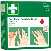 Cederroth Bandage Cederroth Soft Foam Bandage (Wundverband für kleine Wunden, 1-tlg., Latexfrei und somit geeignet für Allergiker), Weicher, atmungsaktiver Schaumstoff, flexibel und komfortabel