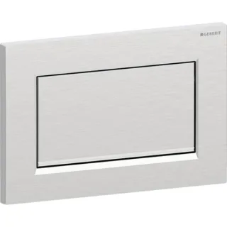 Geberit Betätigungsplatte Sigma30, für Spül-Stopp-Sp. chrom gebürstet/glanzchrom/chrom gebürstet, 11 115893KX1