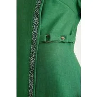 fashionshowcase Tunikakleid Abaya Kleid mit Schmuckdetails – Modest Fashion