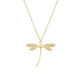 Luxenter Halskette mit glänzendem 18K Gold Finish Zirkonia - Kual