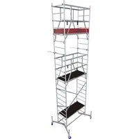 KRAUSE Arbeitsgerüst ClimTec System, (Set), Komplettgerüst inkl. 1 Aufstockung, 2 Aufstockung + Fahrrollensatz